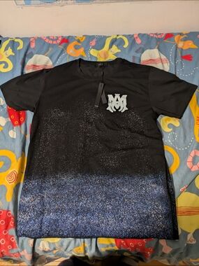 AMIRI Black MA Logo Galaxy T-Shirt Paint Splatter - Size 4Xl - NWT